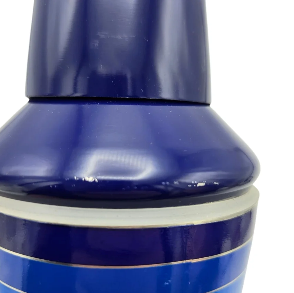 Jonathan Adler X Fab Fit Fun Scala Cocktail Shaker Purple & Blue Stripes 18.4 oz